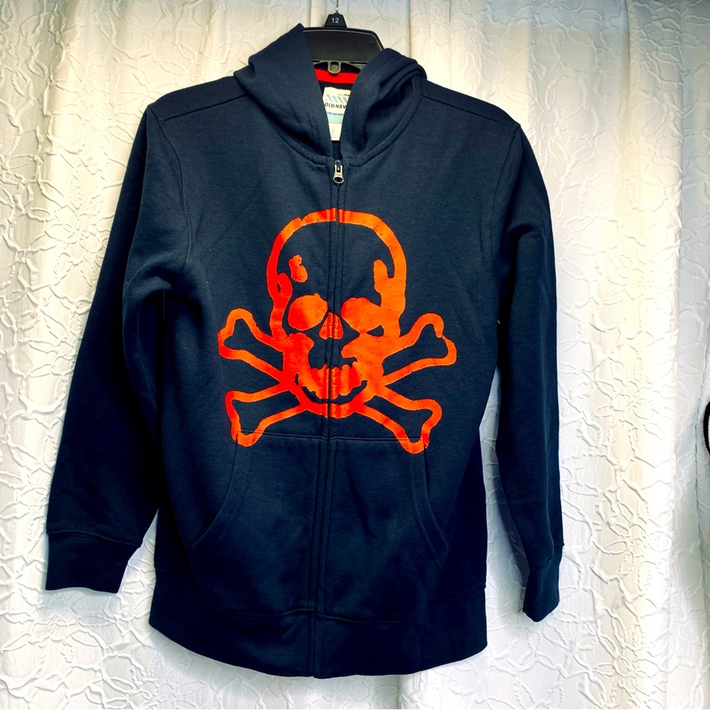 ✅ NWT Gap Navy Zip-up Hoodie Boy Large